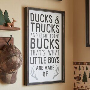 Ducks, Trucks and Bucks Wood Wall Decoration Country Themed Home Decor